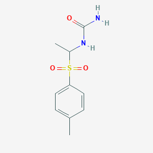 molecular formula C10H14N2O3S B15407030 N-[1-(4-Methylbenzene-1-sulfonyl)ethyl]urea CAS No. 851228-15-4