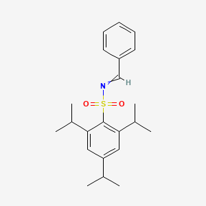 molecular formula C22H29NO2S B15407047 N-Benzylidene-2,4,6-tri(propan-2-yl)benzene-1-sulfonamide CAS No. 831225-94-6