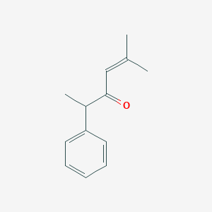 molecular formula C13H16O B15407059 4-Hexen-3-one, 5-methyl-2-phenyl- CAS No. 917906-06-0
