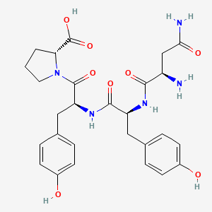 molecular formula C27H33N5O8 B15407061 D-Asparaginyl-L-tyrosyl-L-tyrosyl-D-proline CAS No. 821776-21-0