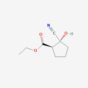 molecular formula C9H13NO3 B15407066 Ethyl (1R,2R)-2-cyano-2-hydroxycyclopentane-1-carboxylate CAS No. 834886-16-7