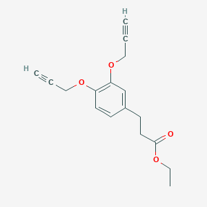 molecular formula C17H18O4 B15407077 Ethyl 3-{3,4-bis(2-propynyloxy)phenyl}propionate CAS No. 820215-69-8