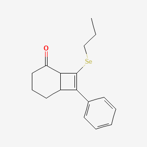 molecular formula C17H20OSe B15407082 Bicyclo[4.2.0]oct-7-en-2-one, 7-phenyl-8-(propylseleno)- CAS No. 820963-19-7