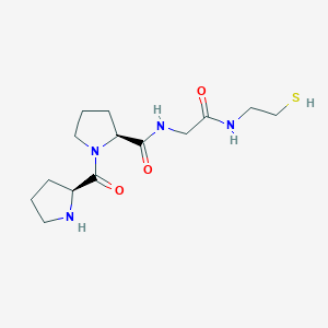 molecular formula C14H24N4O3S B15407220 L-Prolyl-L-prolyl-N-(2-sulfanylethyl)glycinamide CAS No. 832128-50-4