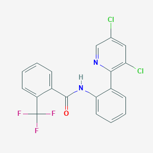 molecular formula C19H11Cl2F3N2O B15407240 N-[2-(3,5-dichloropyridin-2-yl)phenyl]-2-(trifluoromethyl)benzamide CAS No. 824952-70-7