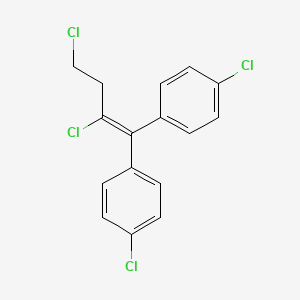 molecular formula C16H12Cl4 B15407285 Benzene, 1,1'-(2,4-dichloro-1-butenylidene)bis[4-chloro- CAS No. 832732-39-5