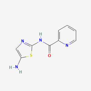 molecular formula C9H8N4OS B15407289 N-(5-Amino-1,3-thiazol-2-yl)pyridine-2-carboxamide CAS No. 828920-38-3