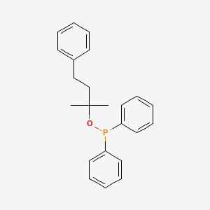 molecular formula C23H25OP B15407290 Phosphinous acid, diphenyl-, 1,1-dimethyl-3-phenylpropyl ester CAS No. 820961-79-3