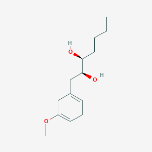 molecular formula C14H24O3 B15407333 (2S,3S)-1-(5-methoxycyclohexa-1,4-dien-1-yl)heptane-2,3-diol CAS No. 827623-57-4