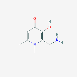 molecular formula C8H12N2O2 B15407399 2-(Aminomethyl)-3-hydroxy-1,6-dimethylpyridin-4(1H)-one CAS No. 827331-45-3