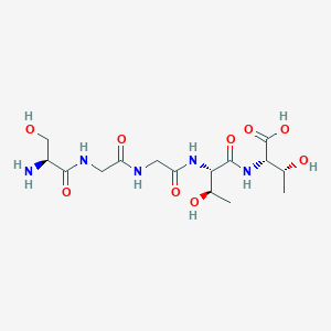 molecular formula C15H27N5O9 B15407421 L-Serylglycylglycyl-L-threonyl-L-threonine CAS No. 823233-46-1