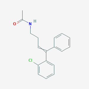 molecular formula C18H18ClNO B15407517 N-[4-(2-Chlorophenyl)-4-phenylbut-3-en-1-yl]acetamide CAS No. 820213-35-2