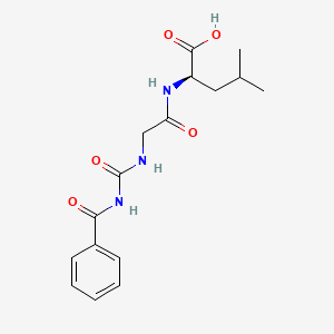 molecular formula C16H21N3O5 B15407612 N-(Benzoylcarbamoyl)glycyl-D-leucine CAS No. 827613-10-5