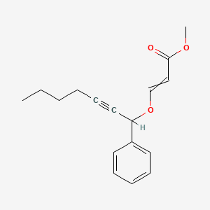 molecular formula C17H20O3 B15407620 Methyl 3-[(1-phenylhept-2-YN-1-YL)oxy]prop-2-enoate CAS No. 825628-39-5