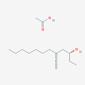 molecular formula C16H30O3 B15407627 Acetic acid--(3R)-5-ethenylidenedodecan-3-ol (1/1) CAS No. 821782-69-8