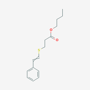 molecular formula C15H20O2S B15407647 Butyl 3-[(2-phenylethenyl)sulfanyl]propanoate CAS No. 830321-03-4