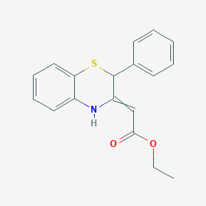 molecular formula C18H17NO2S B15407682 Ethyl (2-phenyl-2H-1,4-benzothiazin-3(4H)-ylidene)acetate CAS No. 823802-06-8