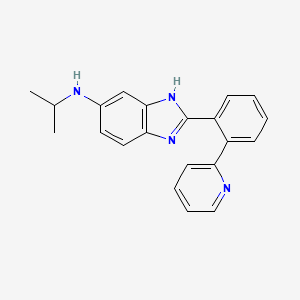 molecular formula C21H20N4 B15407701 N-(Propan-2-yl)-2-[2-(pyridin-2-yl)phenyl]-1H-benzimidazol-6-amine CAS No. 824395-04-2