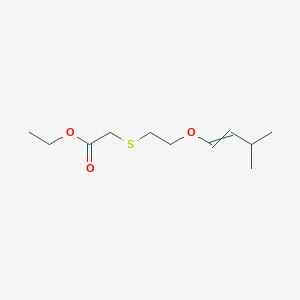 molecular formula C11H20O3S B15407733 Ethyl ({2-[(3-methylbut-1-en-1-yl)oxy]ethyl}sulfanyl)acetate CAS No. 827608-80-0