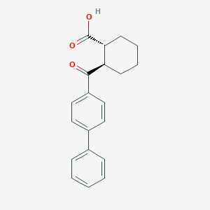 molecular formula C20H20O3 B15407746 (1R,2R)-2-([1,1'-Biphenyl]-4-carbonyl)cyclohexane-1-carboxylic acid CAS No. 820991-13-7