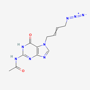 molecular formula C11H12N8O2 B15407896 N-[7-(4-Azidobut-2-en-1-yl)-6-oxo-6,7-dihydro-3H-purin-2-yl]acetamide CAS No. 823791-81-7