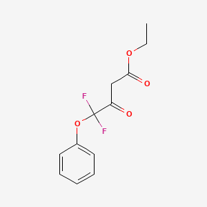 molecular formula C12H12F2O4 B15407908 Ethyl 4,4-difluoro-3-oxo-4-phenoxybutanoate CAS No. 823829-13-6