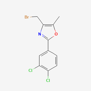 molecular formula C11H8BrCl2NO B15407927 Oxazole, 4-(bromomethyl)-2-(3,4-dichlorophenyl)-5-methyl- CAS No. 832076-88-7