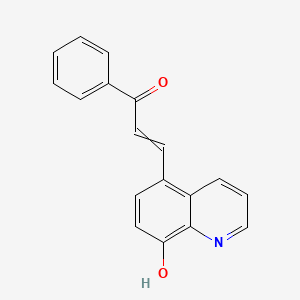 molecular formula C18H13NO2 B15407972 3-(8-Hydroxyquinolin-5-yl)-1-phenylprop-2-en-1-one CAS No. 833488-07-6