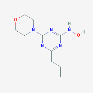 1,3,5-Triazin-2(1H)-one, 4-(4-morpholinyl)-6-propyl-, oxime