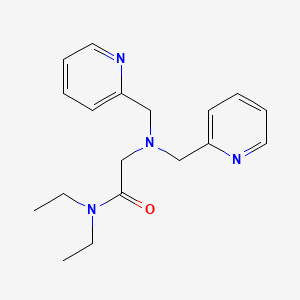 molecular formula C18H24N4O B15408015 N,N-Diethyl-N~2~,N~2~-bis[(pyridin-2-yl)methyl]glycinamide CAS No. 831169-99-4