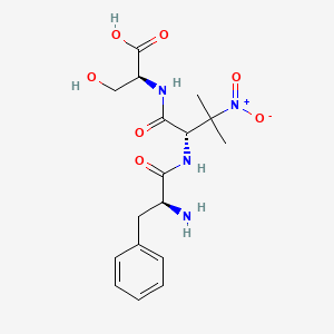 molecular formula C17H24N4O7 B15408017 L-Phenylalanyl-3-nitro-L-valyl-L-serine CAS No. 824956-56-1