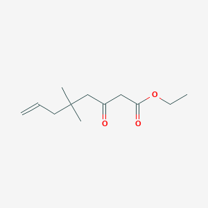 molecular formula C12H20O3 B15408035 Ethyl 5,5-dimethyl-3-oxooct-7-enoate CAS No. 835597-67-6