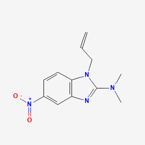 molecular formula C12H14N4O2 B15408062 N,N-Dimethyl-5-nitro-1-(prop-2-en-1-yl)-1H-benzimidazol-2-amine CAS No. 832102-51-9