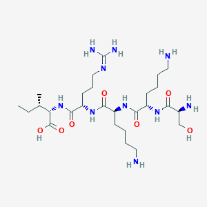 molecular formula C27H54N10O7 B15408111 L-Seryl-L-lysyl-L-lysyl-N~5~-(diaminomethylidene)-L-ornithyl-L-isoleucine CAS No. 828932-65-6