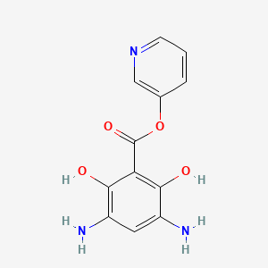 molecular formula C12H11N3O4 B15408126 Pyridin-3-yl 3,5-diamino-2,6-dihydroxybenzoate CAS No. 823814-71-7