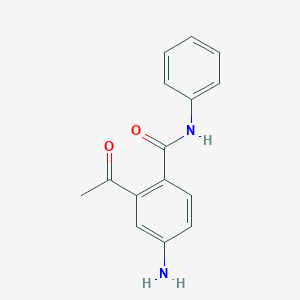 molecular formula C15H14N2O2 B15408181 2-acetyl-4-amino-N-phenylbenzamide CAS No. 736145-09-8