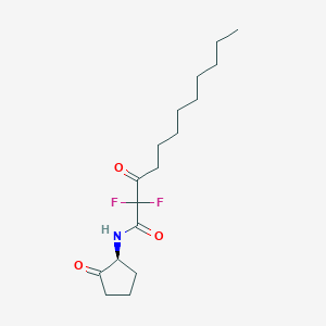 molecular formula C17H27F2NO3 B15408245 Dodecanamide, 2,2-difluoro-3-oxo-N-[(1S)-2-oxocyclopentyl]- CAS No. 821801-04-1