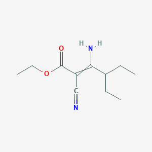 molecular formula C11H18N2O2 B15408258 Ethyl 3-amino-2-cyano-4-ethylhex-2-enoate CAS No. 549545-39-3