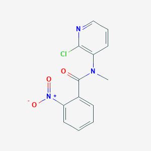molecular formula C13H10ClN3O3 B15408273 Benzamide, N-(2-chloro-3-pyridinyl)-N-methyl-2-nitro- CAS No. 826991-83-7