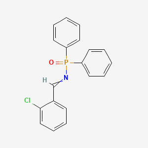 molecular formula C19H15ClNOP B15408332 N-[(2-Chlorophenyl)methylidene]-P,P-diphenylphosphinic amide CAS No. 801219-86-3