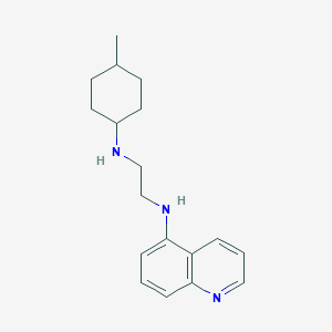 molecular formula C18H25N3 B15408336 N~1~-(4-Methylcyclohexyl)-N~2~-(quinolin-5-yl)ethane-1,2-diamine CAS No. 627519-59-9