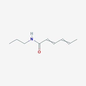 molecular formula C9H15NO B15408360 N-propylhexa-2,4-dienamide CAS No. 774598-08-2