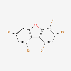 molecular formula C12H3Br5O B15408376 1,3,4,7,9-Pentabromo-dibenzofuran CAS No. 617708-14-2