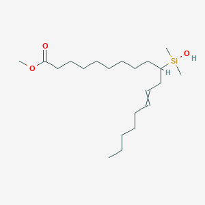 molecular formula C21H42O3Si B15408392 Methyl 10-[hydroxy(dimethyl)silyl]octadec-12-enoate CAS No. 830318-10-0