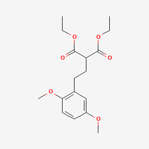 molecular formula C17H24O6 B15408472 Propanedioic acid, [2-(2,5-dimethoxyphenyl)ethyl]-, diethyl ester CAS No. 828271-81-4