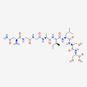 molecular formula C29H51N9O12 B15408481 L-Asparaginylglycylglycyl-L-alanyl-L-isoleucyl-L-leucyl-L-seryl-L-serine CAS No. 574750-48-4