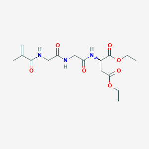 molecular formula C16H25N3O7 B15408508 Diethyl N-(2-methylacryloyl)glycylglycyl-L-aspartate CAS No. 824429-39-2