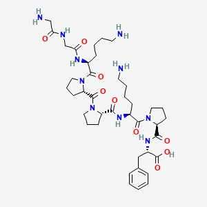 molecular formula C40H62N10O9 B15408523 Glycylglycyl-L-lysyl-L-prolyl-L-prolyl-L-lysyl-L-prolyl-L-phenylalanine CAS No. 742068-52-6