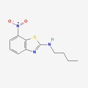 molecular formula C11H13N3O2S B15408595 N-Butyl-7-nitro-1,3-benzothiazol-2-amine CAS No. 820101-15-3