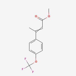 molecular formula C12H11F3O3 B15408621 Methyl 3-[4-(trifluoromethoxy)phenyl]but-2-enoate CAS No. 528814-10-0